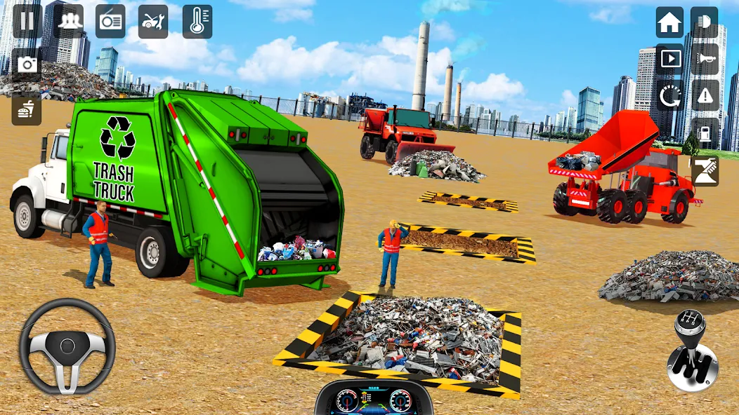 Скачать Trash Truck Games Simulator 3D взлом на бесконечные деньги + мод меню screen 3