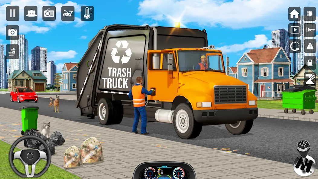 Скачать Trash Truck Games Simulator 3D взлом на бесконечные деньги + мод меню screen 5