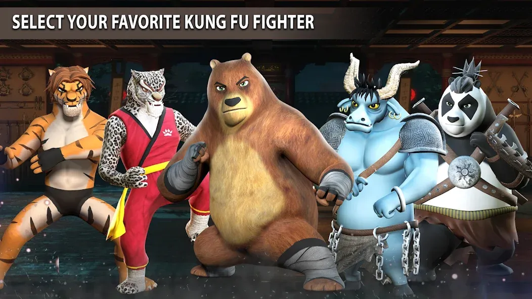 Скачать Kung Fu Animal: Fighting Games (Кунгфу животное) взлом на бесконечные деньги + мод меню screen 4