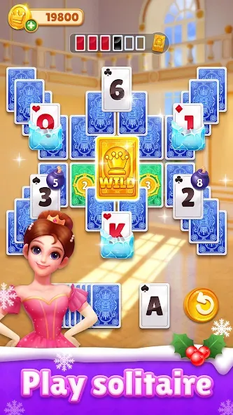 Скачать Royal Solitaire Tripeaks взлом на бесконечные деньги + мод меню screen 1