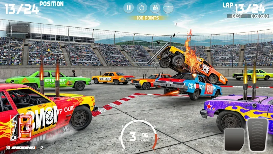 Скачать Demolition Derby: Car Games взлом на бесконечные деньги + мод меню screen 4