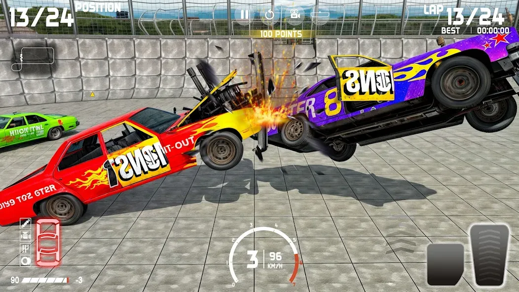 Скачать Demolition Derby: Car Games взлом на бесконечные деньги + мод меню screen 5