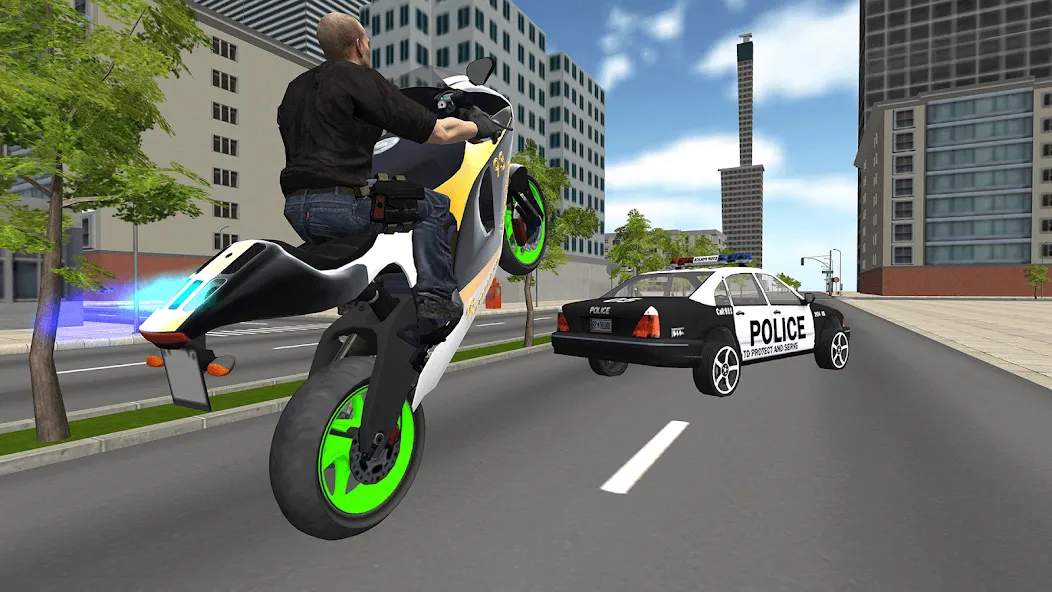 Скачать Bike Driving: Police Chase взлом на бесконечные деньги + мод меню screen 2