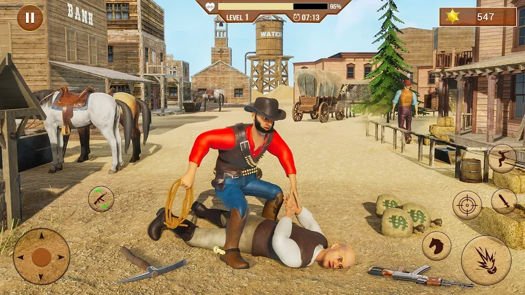 Скачать West Cowboy Shooting Games 3D взлом на бесконечные деньги + мод меню screen 2