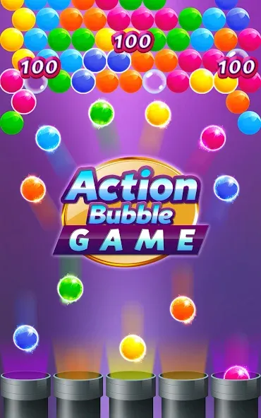 Скачать Action Bubble Game (Экшн Бабл Игра) взлом на бесконечные деньги + мод меню screen 5