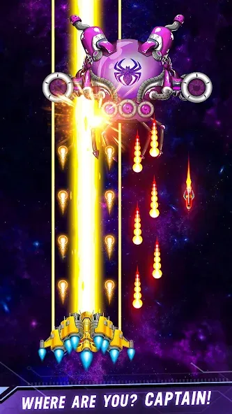 Скачать Space shooter — Galaxy attack (Спейс шутер) взлом на бесконечные деньги + мод меню screen 2