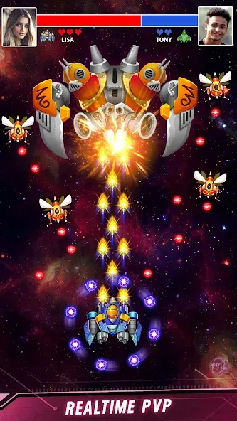 Скачать Space shooter — Galaxy attack (Спейс шутер) взлом на бесконечные деньги + мод меню screen 3