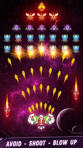 Скачать Space shooter — Galaxy attack (Спейс шутер) взлом на бесконечные деньги + мод меню screen 5