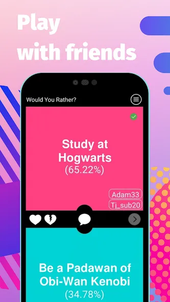 Скачать Would You Rather? questions взлом на бесконечные деньги + мод меню screen 3