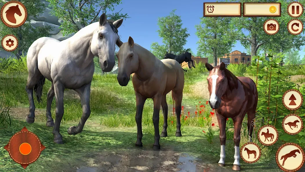 Скачать Virtual Wild Horse Family Sim взлом на бесконечные деньги + мод меню screen 1