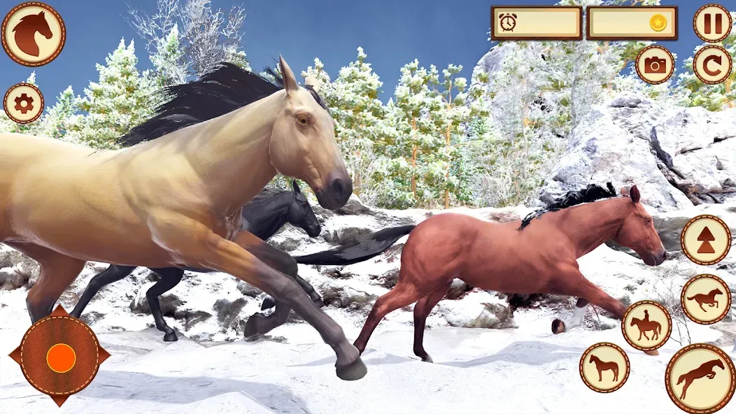 Скачать Virtual Wild Horse Family Sim взлом на бесконечные деньги + мод меню screen 2