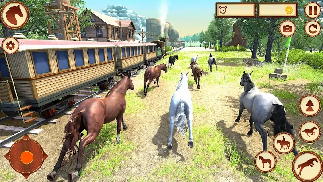 Скачать Virtual Wild Horse Family Sim взлом на бесконечные деньги + мод меню screen 3