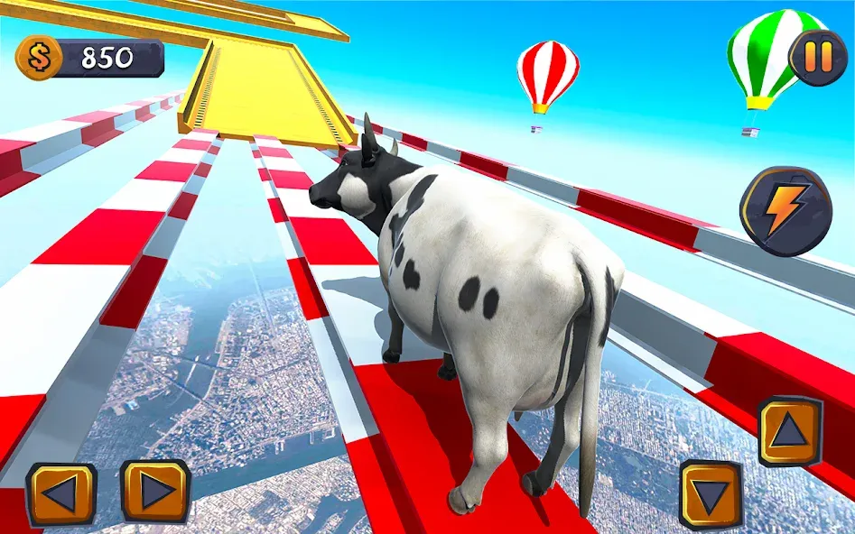 Скачать Epic Cow Ramp Rush Run Game взлом на бесконечные деньги + мод меню screen 1