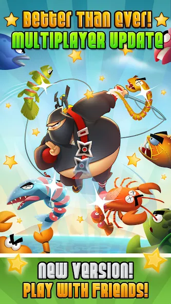 Скачать Ninja Fishing (Ниндзя Фишинг) взлом на бесконечные деньги + мод меню screen 1