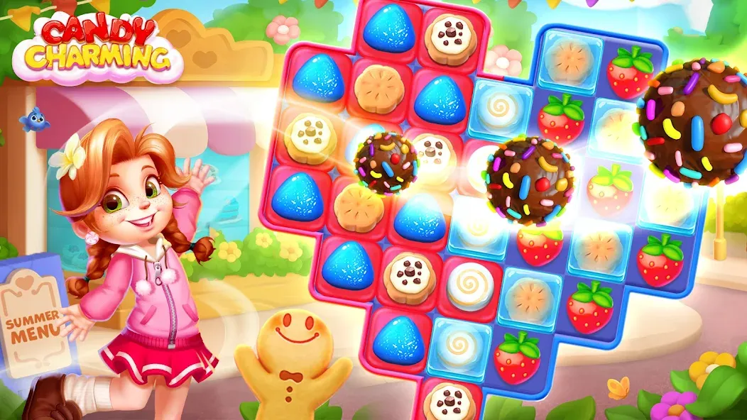 Скачать Candy Charming — Match 3 Games (энди Чарминг) взлом на бесконечные деньги + мод меню screen 5