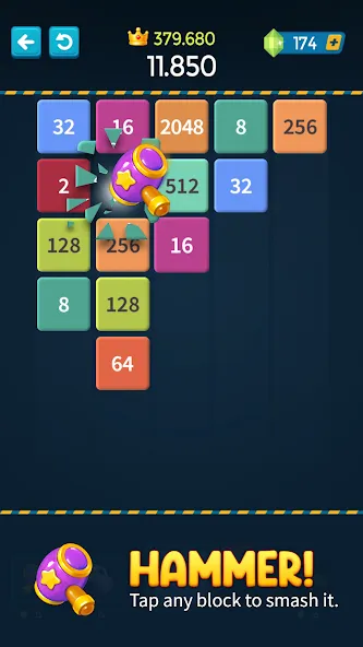 Скачать 1M — Merge Number Block Puzzle взлом на бесконечные деньги + мод меню screen 3