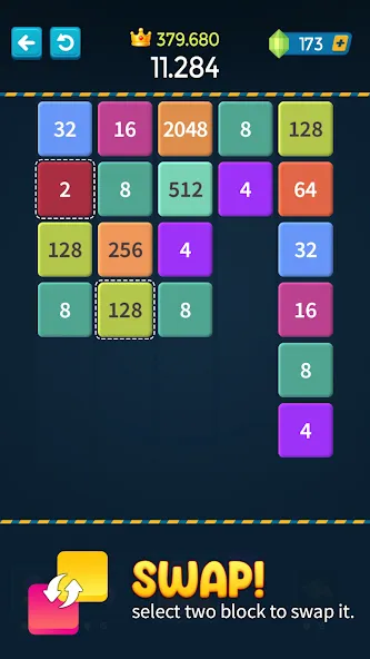 Скачать 1M — Merge Number Block Puzzle взлом на бесконечные деньги + мод меню screen 4