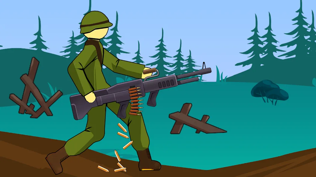 Скачать Stickman WW2 (Стикмэн Вторая Мировая война) взлом на бесконечные деньги + мод меню screen 5