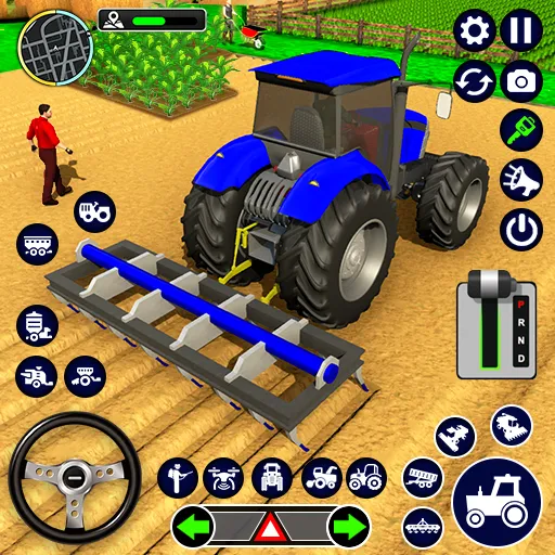 Скачать Real Tractor Driving Simulator взлом на бесконечные деньги + мод меню screen 1