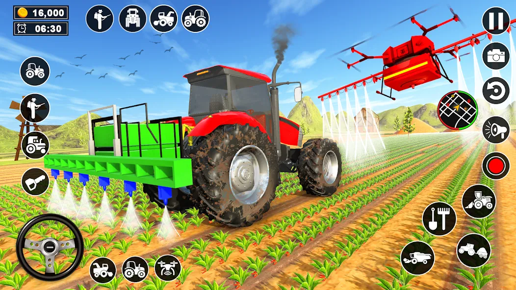 Скачать Real Tractor Driving Simulator взлом на бесконечные деньги + мод меню screen 4