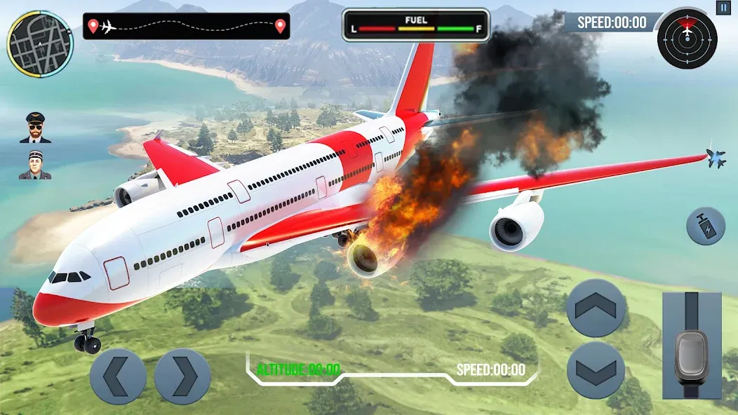 Скачать Airplane Simulator Plane Games взлом на бесконечные деньги + мод меню screen 4