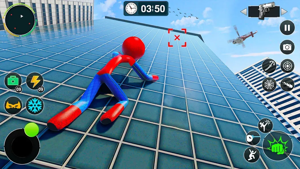 Скачать Flying Stickman Rope Hero Game взлом на бесконечные деньги + мод меню screen 3