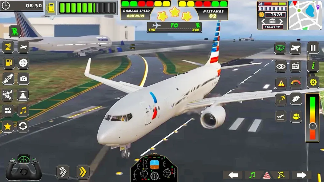 Скачать Real Flight Sim Airplane Games (Реал Флайт Сим Авиасимуляторы игры на самолеты) взлом на бесконечные деньги + мод меню screen 1