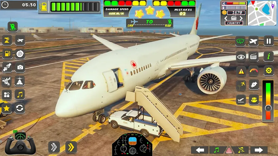 Скачать Real Flight Sim Airplane Games (Реал Флайт Сим Авиасимуляторы игры на самолеты) взлом на бесконечные деньги + мод меню screen 3