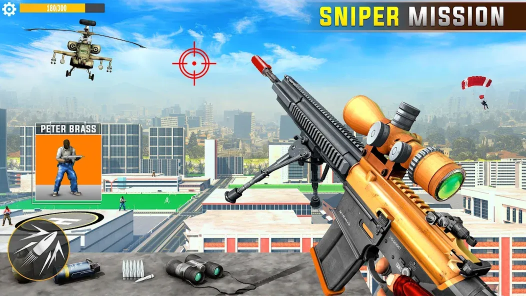 Скачать Banduk Game — Sniper Gun Games (Снайперская Война 3D) взлом на бесконечные деньги + мод меню screen 2