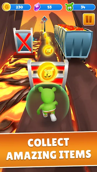 Скачать Gummy Bear Run: Running Games (Гамми Бер Ран) взлом на бесконечные деньги + мод меню screen 4