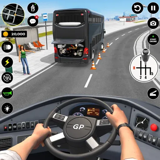 Скачать Bus Simulator : 3D Bus Games (Бас Драйвинг Симулятор ПВП Игра) взлом на бесконечные деньги + мод меню screen 1