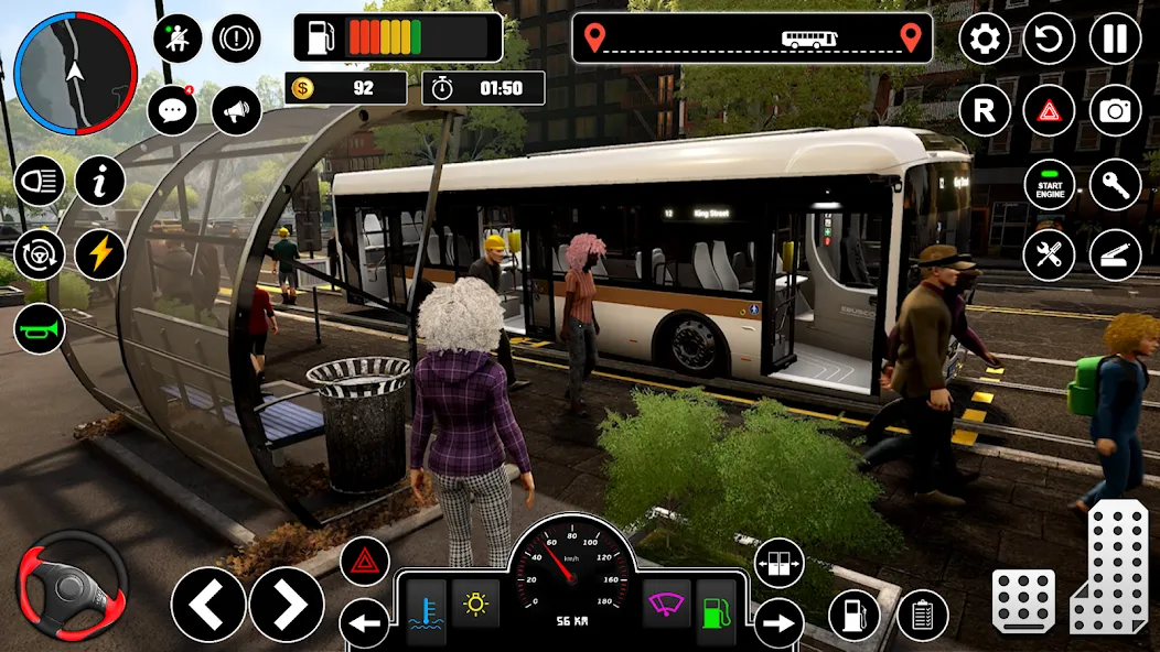 Скачать Bus Simulator : 3D Bus Games (Бас Драйвинг Симулятор ПВП Игра) взлом на бесконечные деньги + мод меню screen 3