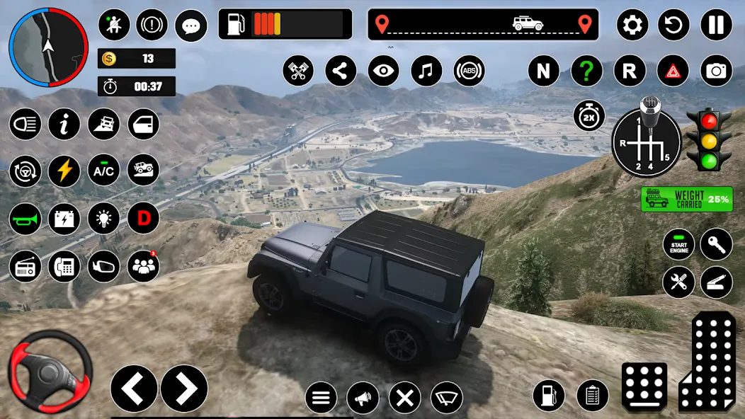 Скачать Offroad Jeep Driving & Parking взлом на бесконечные деньги + мод меню screen 3