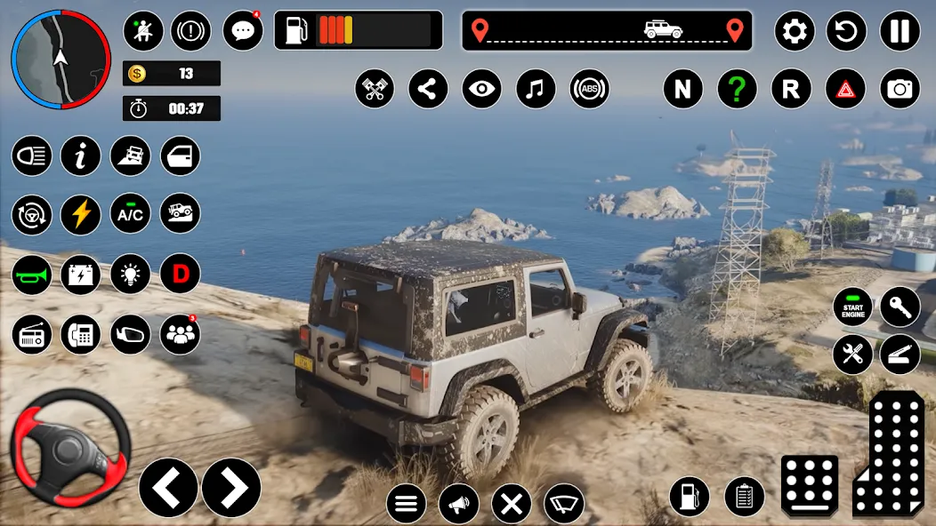 Скачать Offroad Jeep Driving & Parking взлом на бесконечные деньги + мод меню screen 5