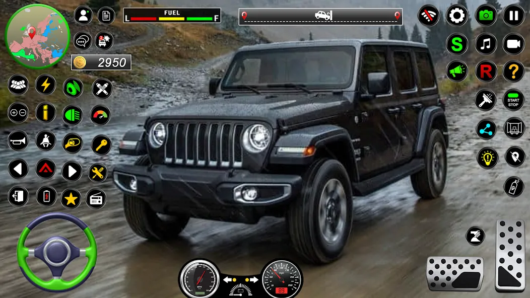 Скачать Jeep Driving Simulator offRoad взлом на бесконечные деньги + мод меню screen 1