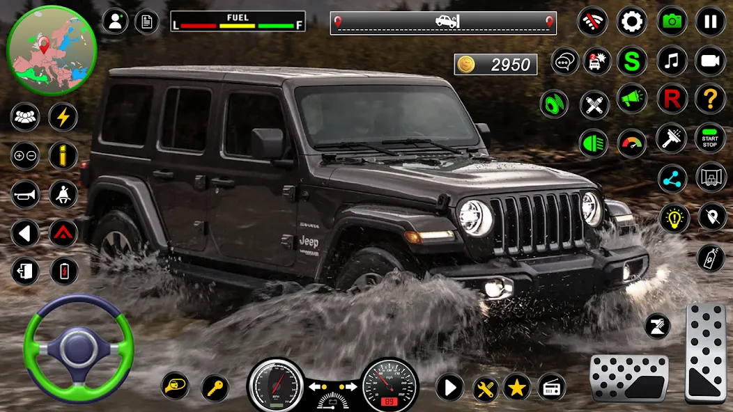 Скачать Jeep Driving Simulator offRoad взлом на бесконечные деньги + мод меню screen 2