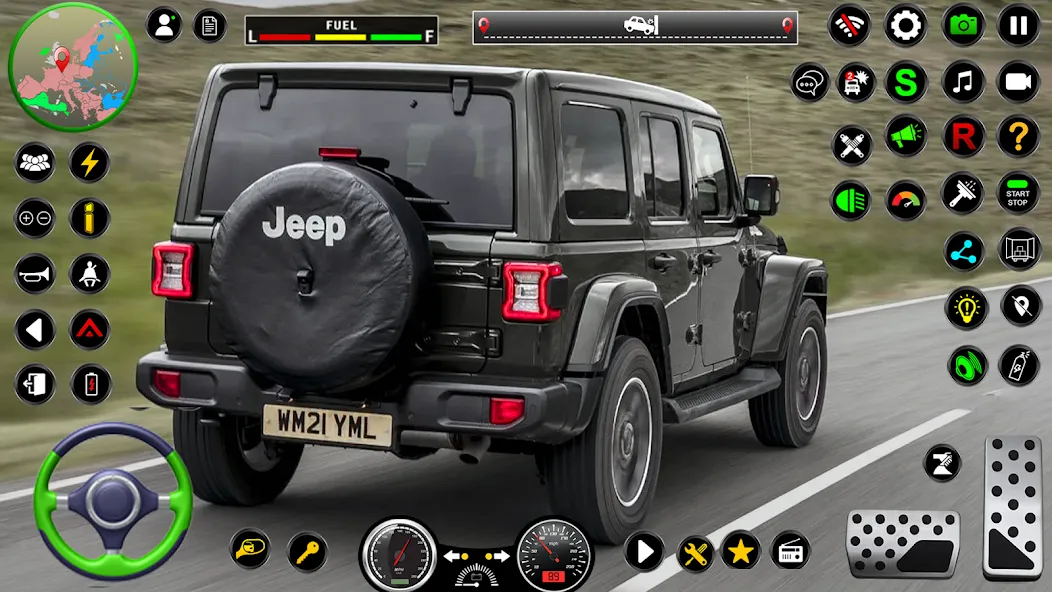 Скачать Jeep Driving Simulator offRoad взлом на бесконечные деньги + мод меню screen 3