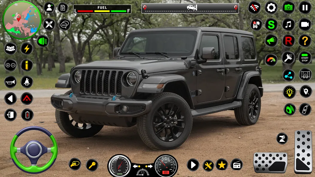 Скачать Jeep Driving Simulator offRoad взлом на бесконечные деньги + мод меню screen 4