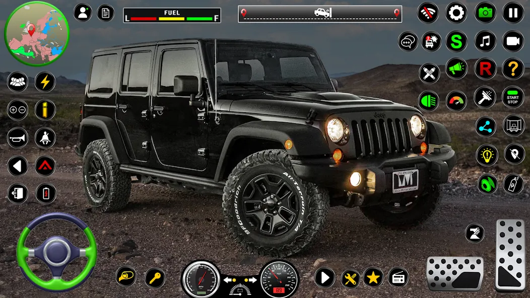 Скачать Jeep Driving Simulator offRoad взлом на бесконечные деньги + мод меню screen 5