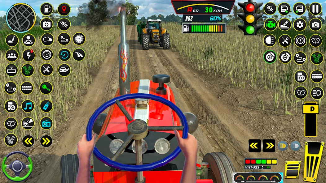 Скачать Farming Tractor Game Simulator (Фарминг Трактор Игра Симулятор) взлом на бесконечные деньги + мод меню screen 1