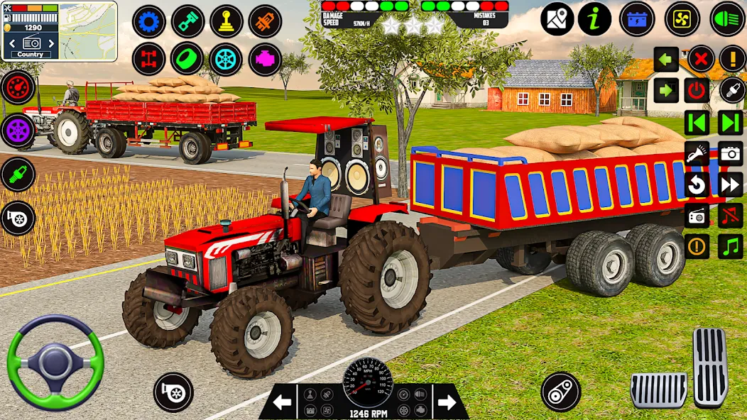 Скачать Farming Tractor Game Simulator (Фарминг Трактор Игра Симулятор) взлом на бесконечные деньги + мод меню screen 5