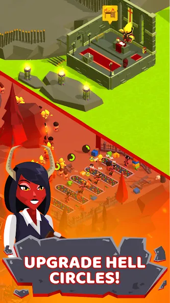 Скачать Hell: Idle Evil Tycoon Sim (Хелл) взлом на бесконечные деньги + мод меню screen 2