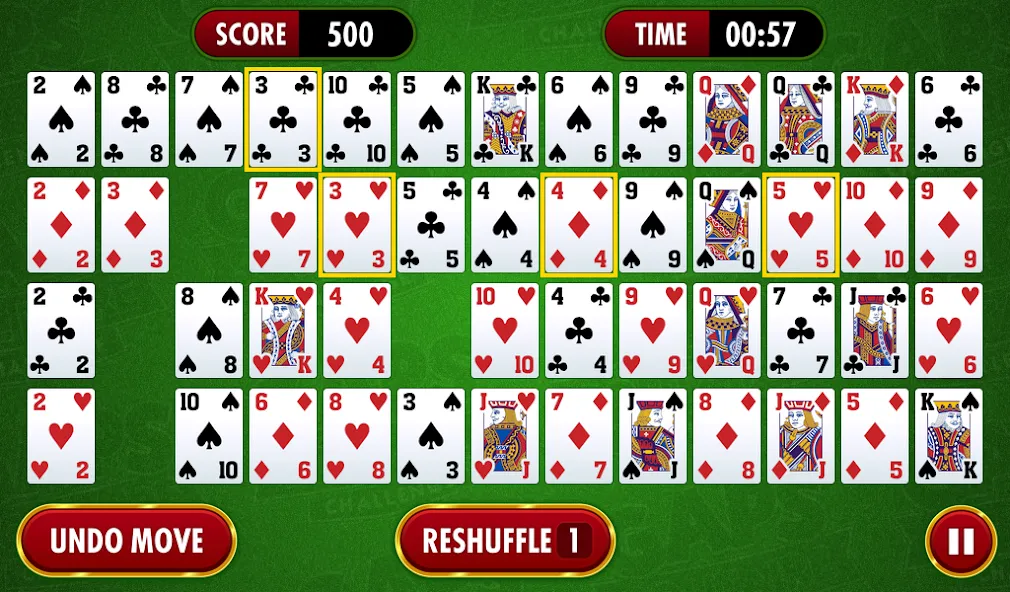 Скачать Gaps Solitaire Challenge (Гапс Солитер Челлендж) взлом на бесконечные деньги + мод меню screen 1