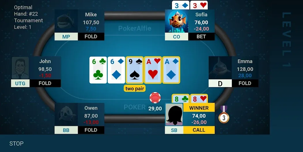 Скачать Offline Poker AI — PokerAlfie (Оффлайн Покер ИИ) взлом на бесконечные деньги + мод меню screen 5