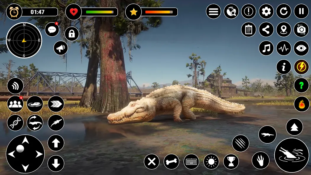 Скачать Animal Crocodile Attack Sim (Энимал Крокодайл Аттак Сим) взлом на бесконечные деньги + мод меню screen 4