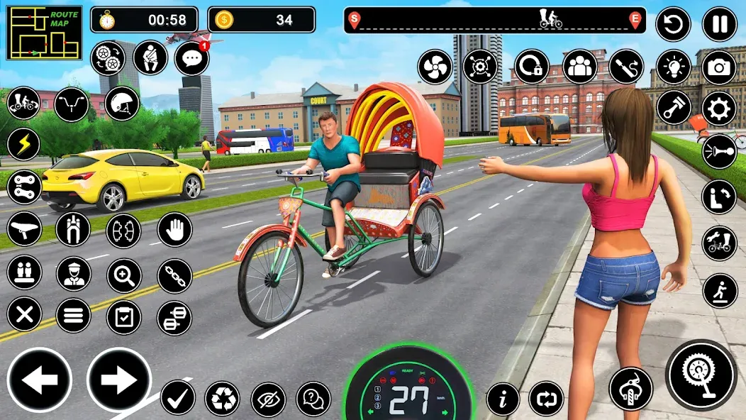 Скачать BMX Cycle Games 3D Cycle Race (игры на велосипеде 3D гонка) взлом на бесконечные деньги + мод меню screen 1