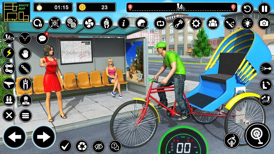 Скачать BMX Cycle Games 3D Cycle Race (игры на велосипеде 3D гонка) взлом на бесконечные деньги + мод меню screen 5