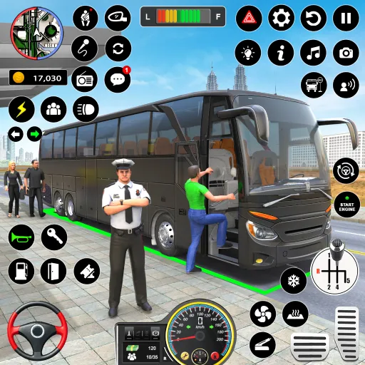 Скачать Bus Simulator — Driving Games взлом на бесконечные деньги + мод меню screen 1