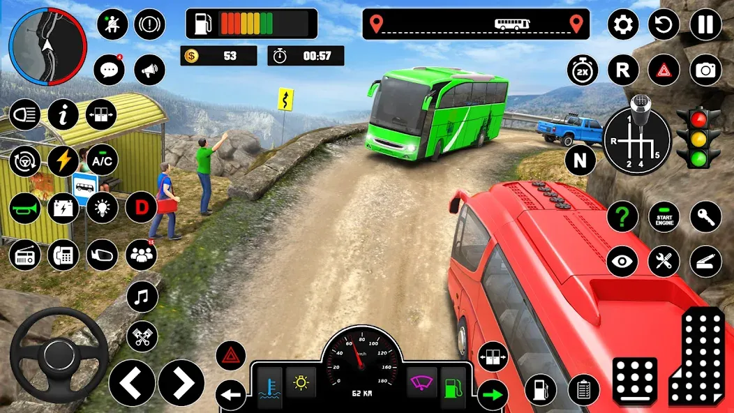 Скачать Offroad Bus Simulator Bus Game взлом на бесконечные деньги + мод меню screen 4