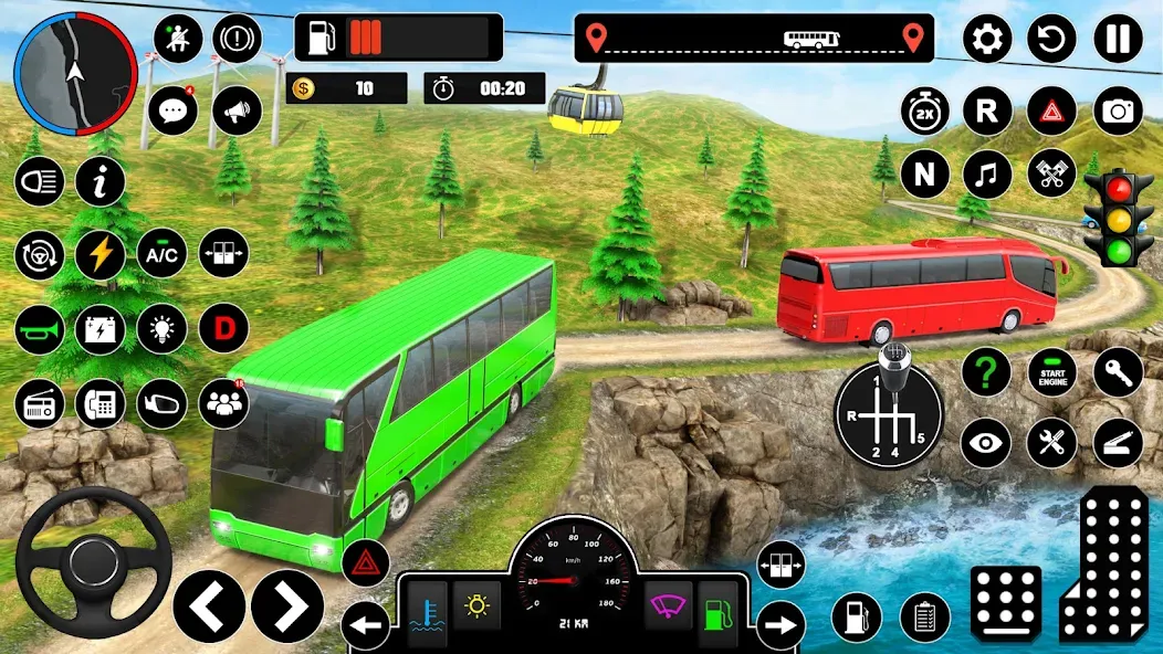 Скачать Offroad Bus Simulator Bus Game взлом на бесконечные деньги + мод меню screen 5